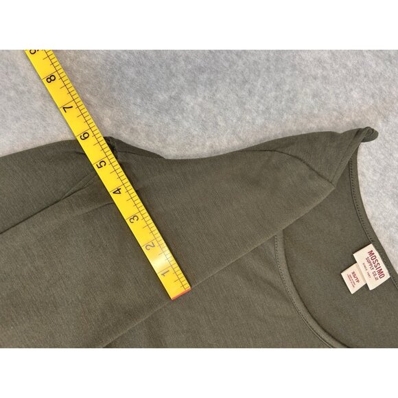Mossimo Supply Co XS/TP Olive Green Knit Tunic Dress LS Soft A-Line Silhouette - Picture 7 of 9